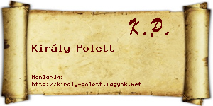 Király Polett névjegykártya